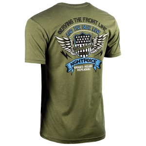 PNG - A575_Serving_the_Front_Line_Black_on_Military_Green_Mens_B_Left