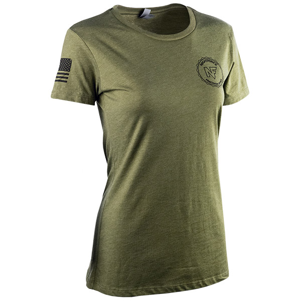 JPG - A577_Serving_the_Front_Line_Black_on_Military_Green_Ladies_F_Right
